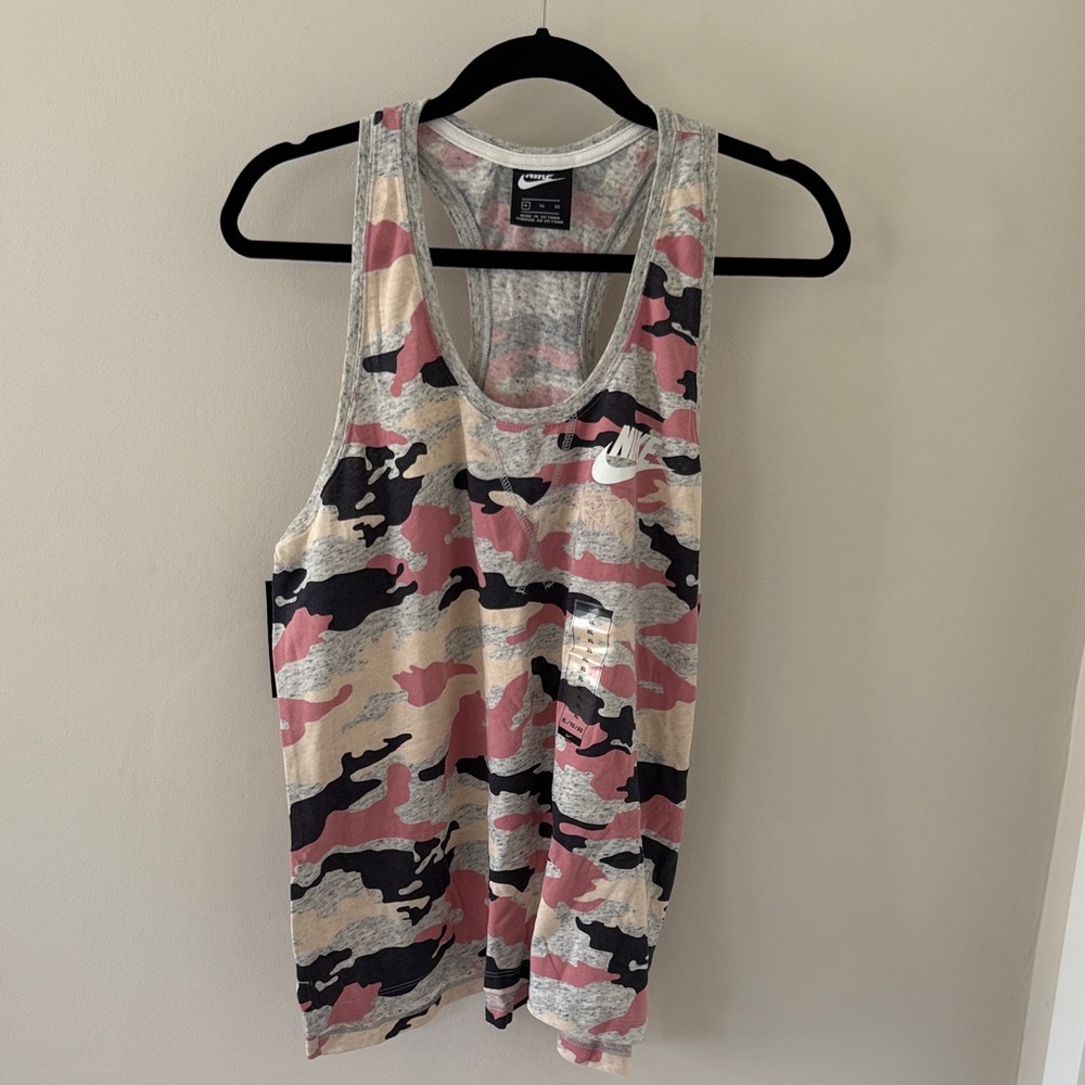 Nike Women's Camouflage Tank Top - Pink, Black, Gray